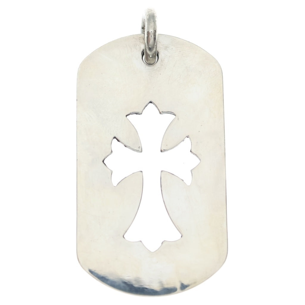 CHROME HEARTS(クロムハーツ) D TAG LRG CO CRS カットアウトクロスドッグタグ ラージ ペンダントトップ シルバー BCA239