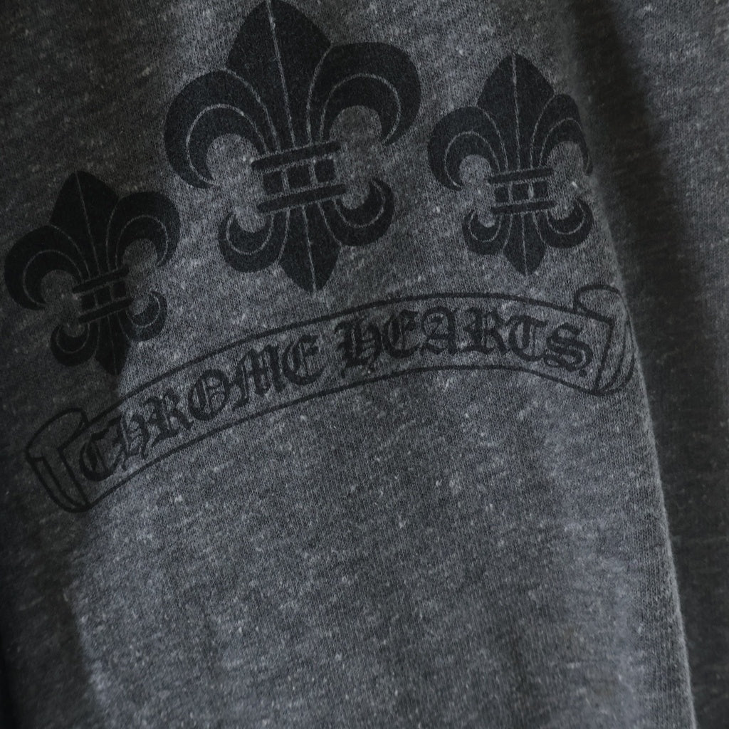 CHROME HEARTS(クロムハーツ) SWEAT PANTS BSフレア スクロールラベルプリント グレー