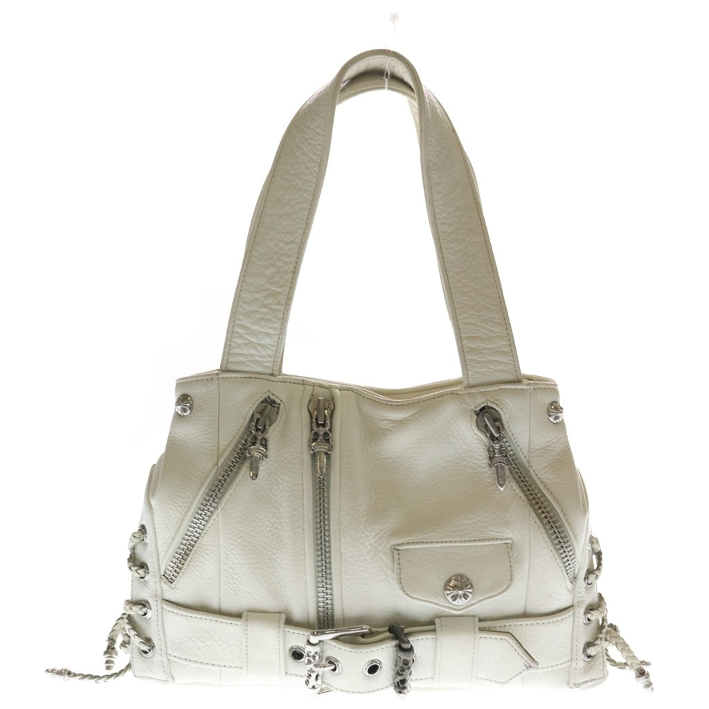 CHROME HEARTS(クロムハーツ) JJ DEAN SML レザーライダースハンドバッグ ホワイト