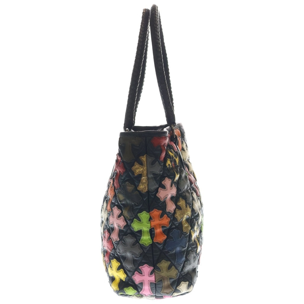 CHROME HEARTS(クロムハーツ) FS TOTE MULTI FSトート マルチクロスパッチ付きレザートートバッグ マルチ/ブラック