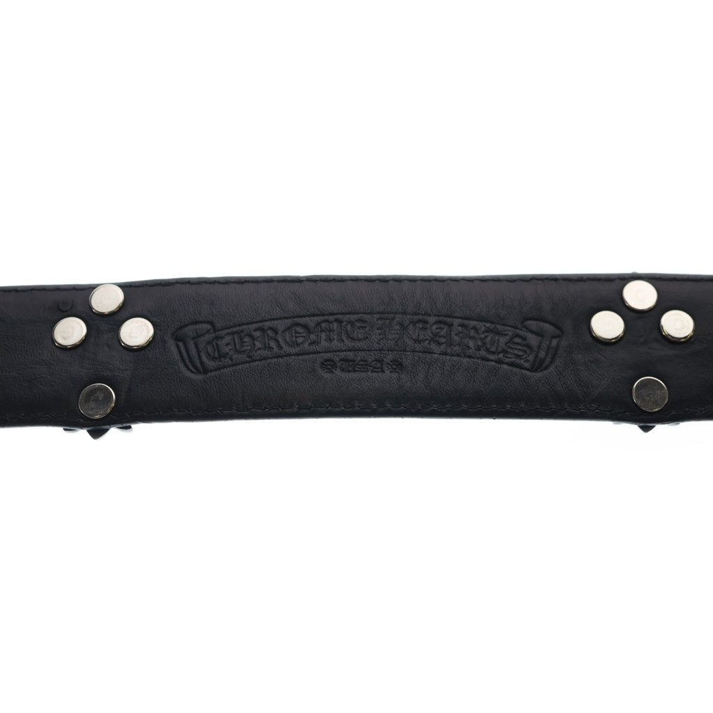 CHROME HEARTS(クロムハーツ) スモールCHクロス装飾ベルト ブラック/シルバー