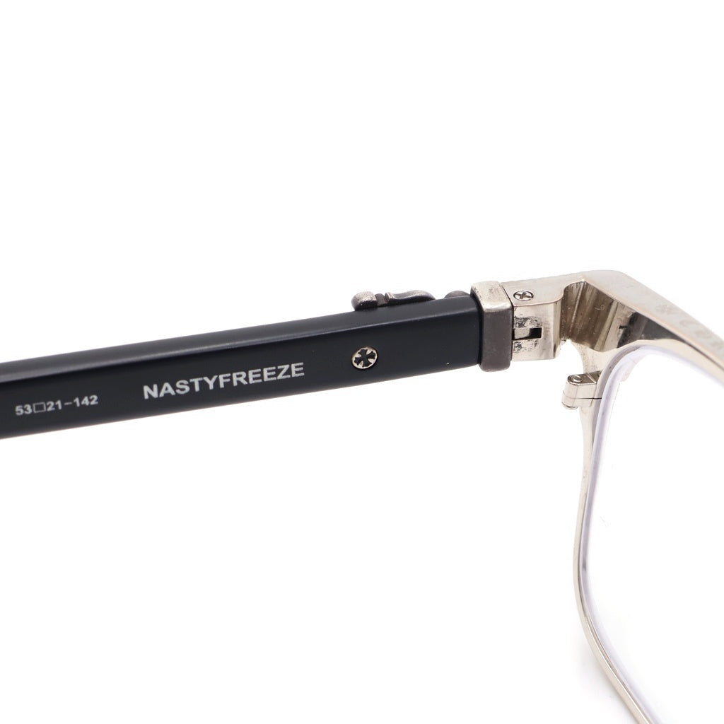 CHROME HEARTS(クロムハーツ) NASTYFREEZE ダガーテンプルメタル フレームアイウェア 眼鏡 サングラス シルバー/ブラック