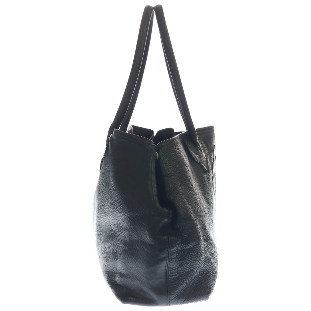 CHROME HEARTS(クロムハーツ) TOTE W SNP 3CEME 3セメタリートート レザートートバッグ ブラック