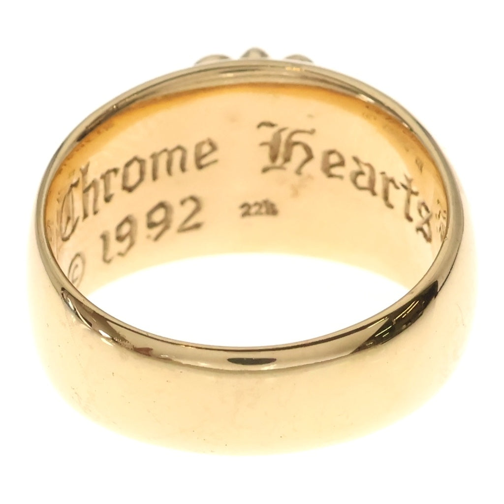 CHROME HEARTS(クロムハーツ) 22K FLRL CRS P D 22Kフローラルクロス PAVEダイヤ ゴールドリング