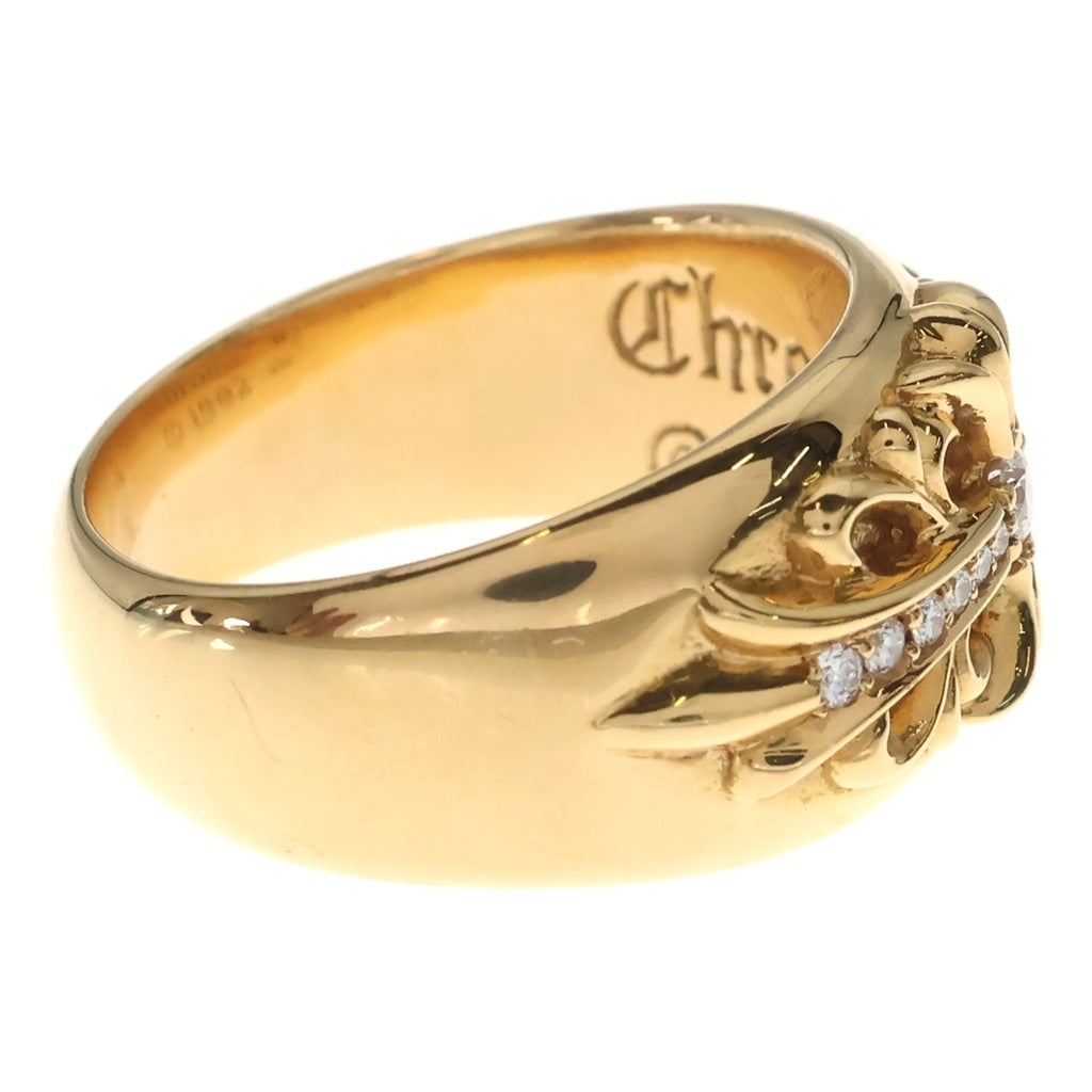 CHROME HEARTS(クロムハーツ) 22K FLRL CRS P D 22Kフローラルクロス PAVEダイヤ ゴールドリング