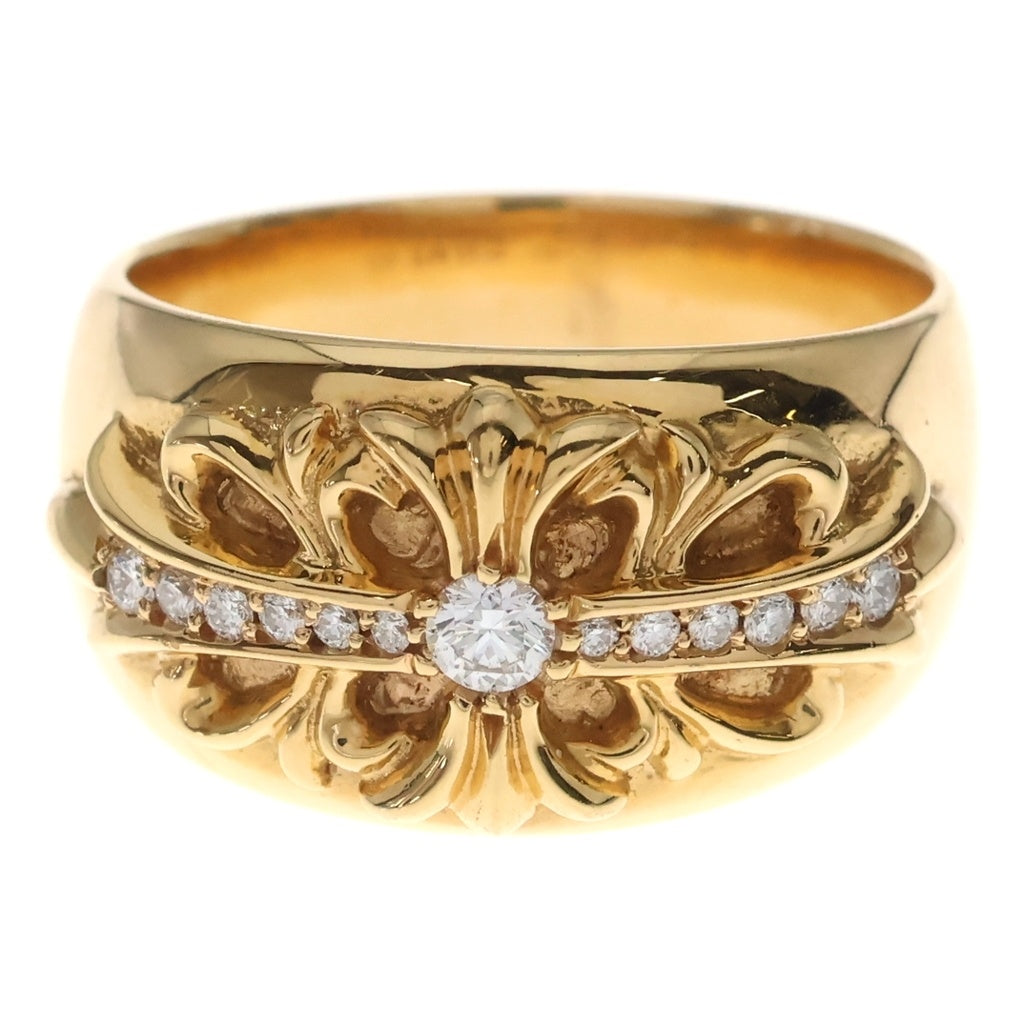 CHROME HEARTS(クロムハーツ) 22K FLRL CRS P D 22Kフローラルクロス PAVEダイヤ ゴールドリング