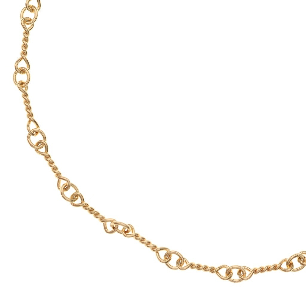 CHROME HEARTS(クロムハーツ) 22K NECKCHAIN T20 ツイストチェーンネックレス 20inch ゴールド