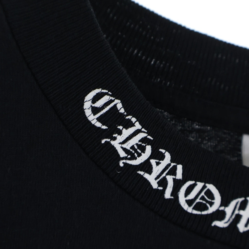 CHROME HEARTS(クロムハーツ) OLD S/S TEE フローラルバックプリント クルーネック 半袖Tシャツ ブラック