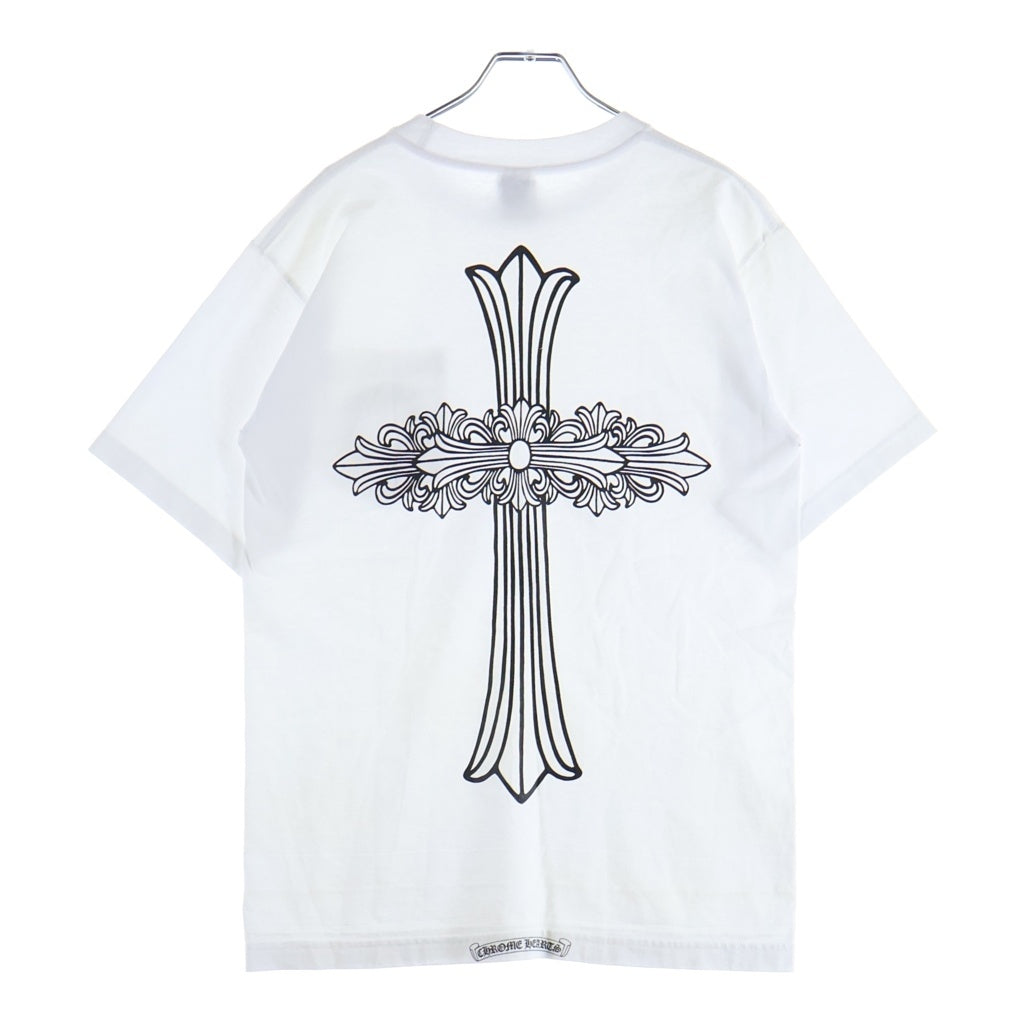 CHROME HEARTS(クロムハーツ) OLD S/S TEE フローラルバックプリント クルーネック 半袖Tシャツ ホワイト