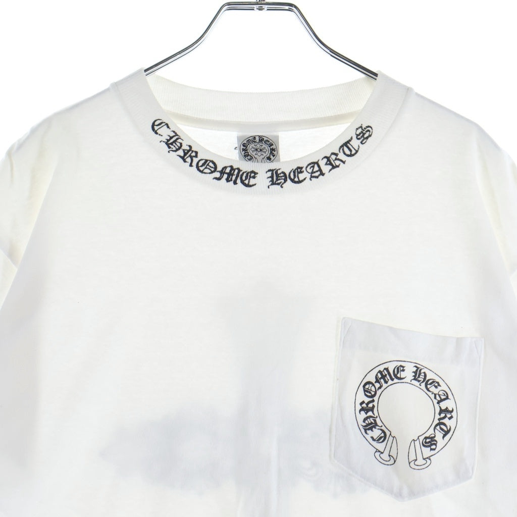 CHROME HEARTS(クロムハーツ) OLD S/S TEE フローラルバックプリント クルーネック 半袖Tシャツ ホワイト