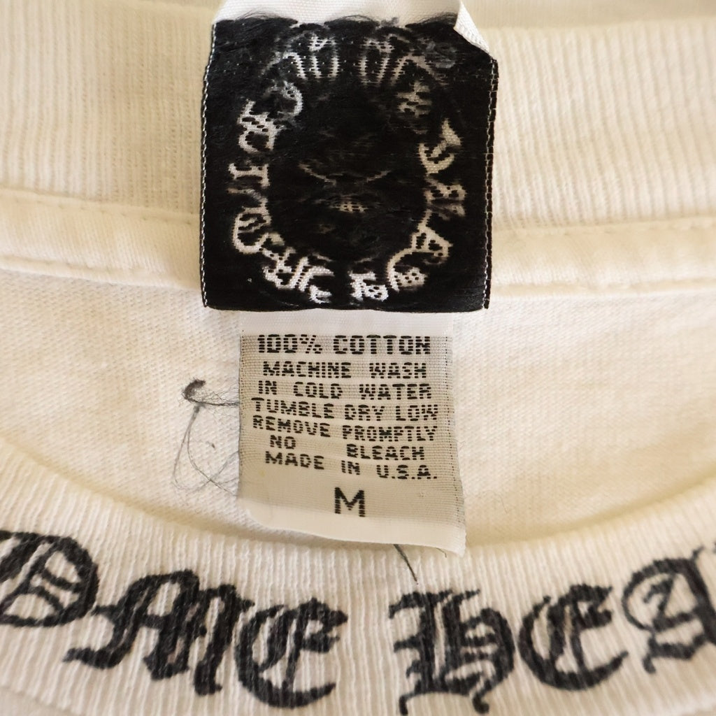 CHROME HEARTS(クロムハーツ) OLD S/S TEE フローラルバックプリント クルーネック 半袖Tシャツ ホワイト