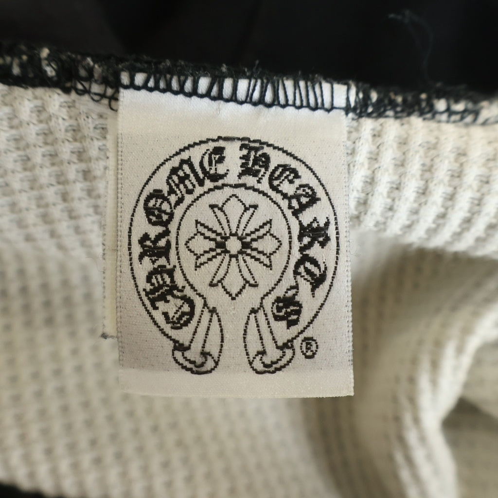 CHROME HEARTS(クロムハーツ) OLD THRML HD PLVR 裏地サーマル アームプリント バックスクロールラベル フーディー プルオーバーパーカー ブラック