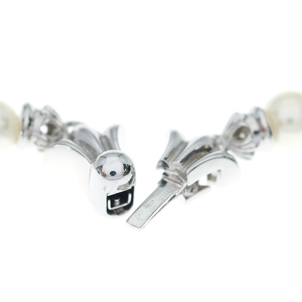 CHROME HEARTS(クロムハーツ) MIKIMOTO TNY CRSF P/D ミキモト タイニーファットクロスパールホワイトゴールドネックレス