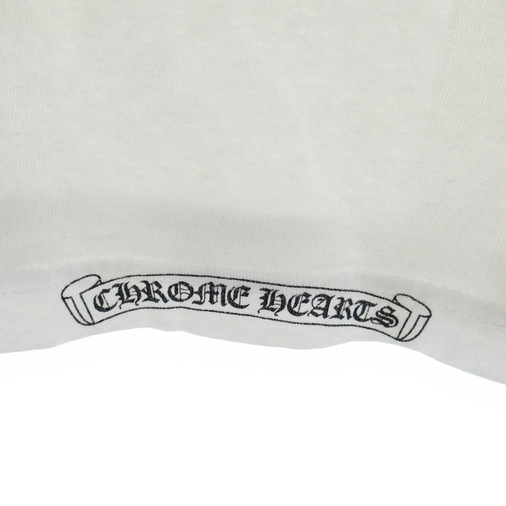 CHROME HEARTS(クロムハーツ) OLD S/S オールド ネックロゴ バックスクロールラベルプリント 半袖Tシャツカットソー ホワイト