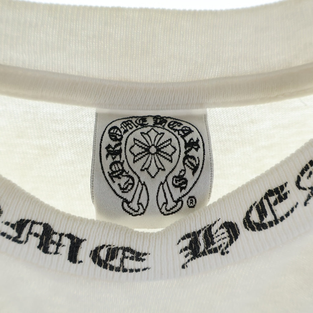 CHROME HEARTS(クロムハーツ) OLD S/S オールド ネックロゴ バックスクロールラベルプリント 半袖Tシャツカットソー ホワイト
