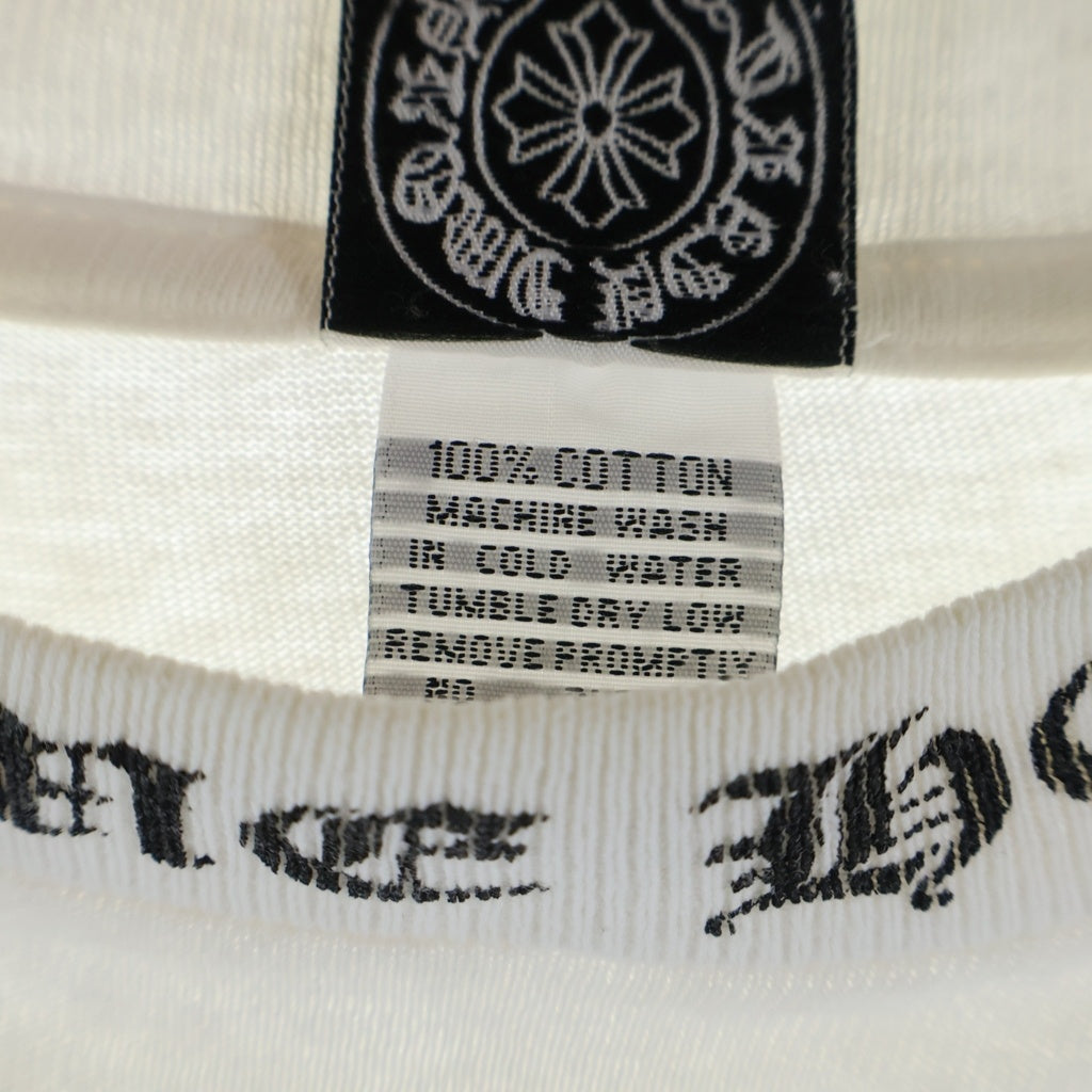 CHROME HEARTS(クロムハーツ) OLD S/S オールド ネックロゴ バックスクロールラベルプリント 半袖Tシャツカットソー ホワイト