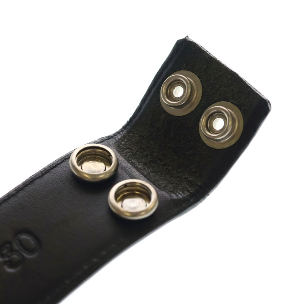 CHROME HEARTS(クロムハーツ) 1.5 STRAP 1.5インチ ホースシューリベッツ レザーベルトストラップ ブラック