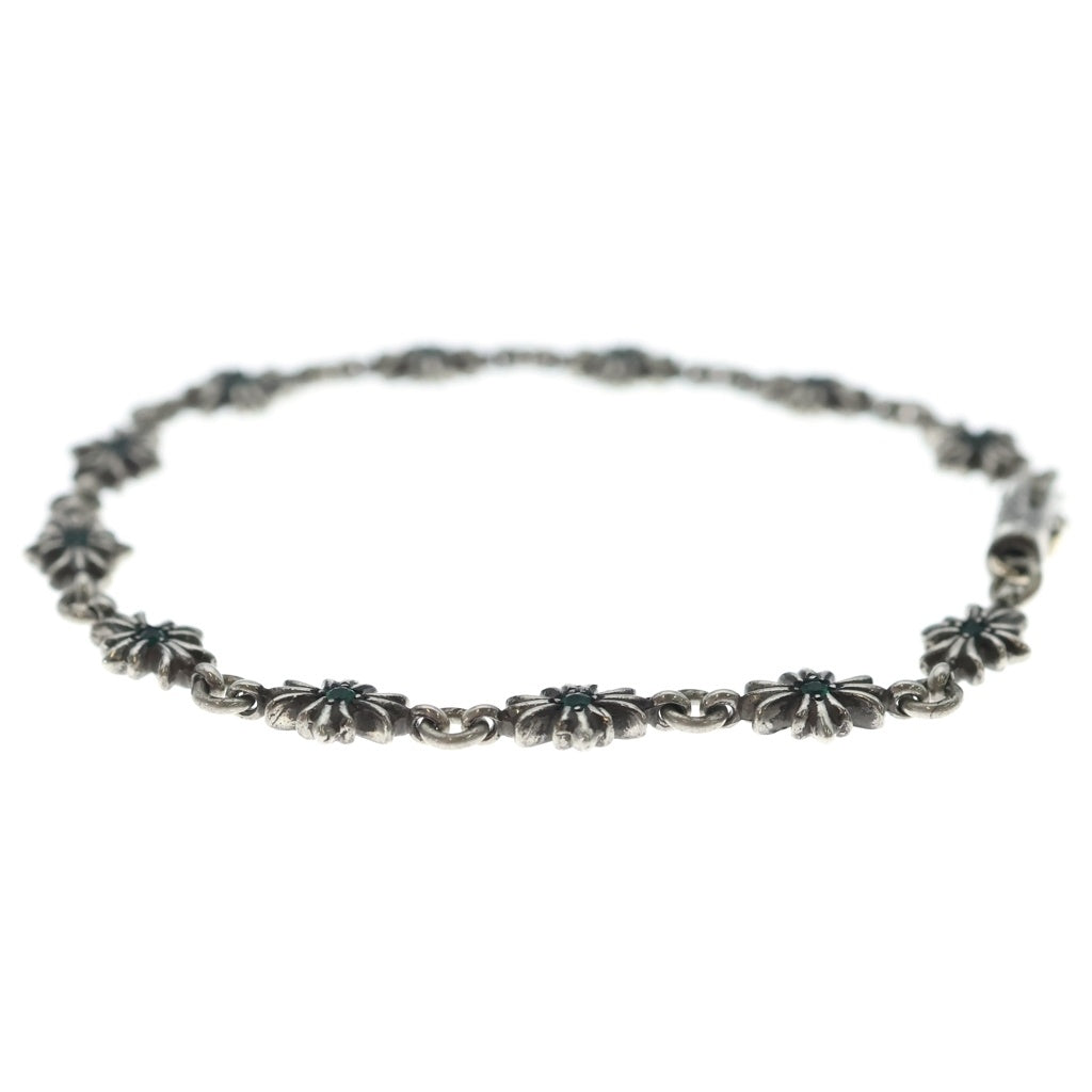 CHROME HEARTS(クロムハーツ) TNY E CH PLS P EMRLD タイニーECHプラス PAVEエメラルド シルバーブレスレット