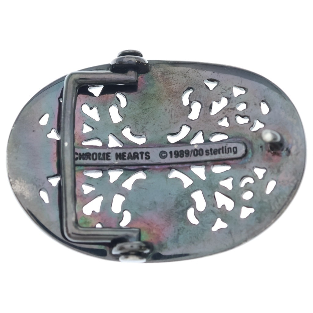 CHROME HEARTS(クロムハーツ) OVAL CROSS 1.5クラシックオーバルクロスバックル ブラックロジウム加工 シルバー