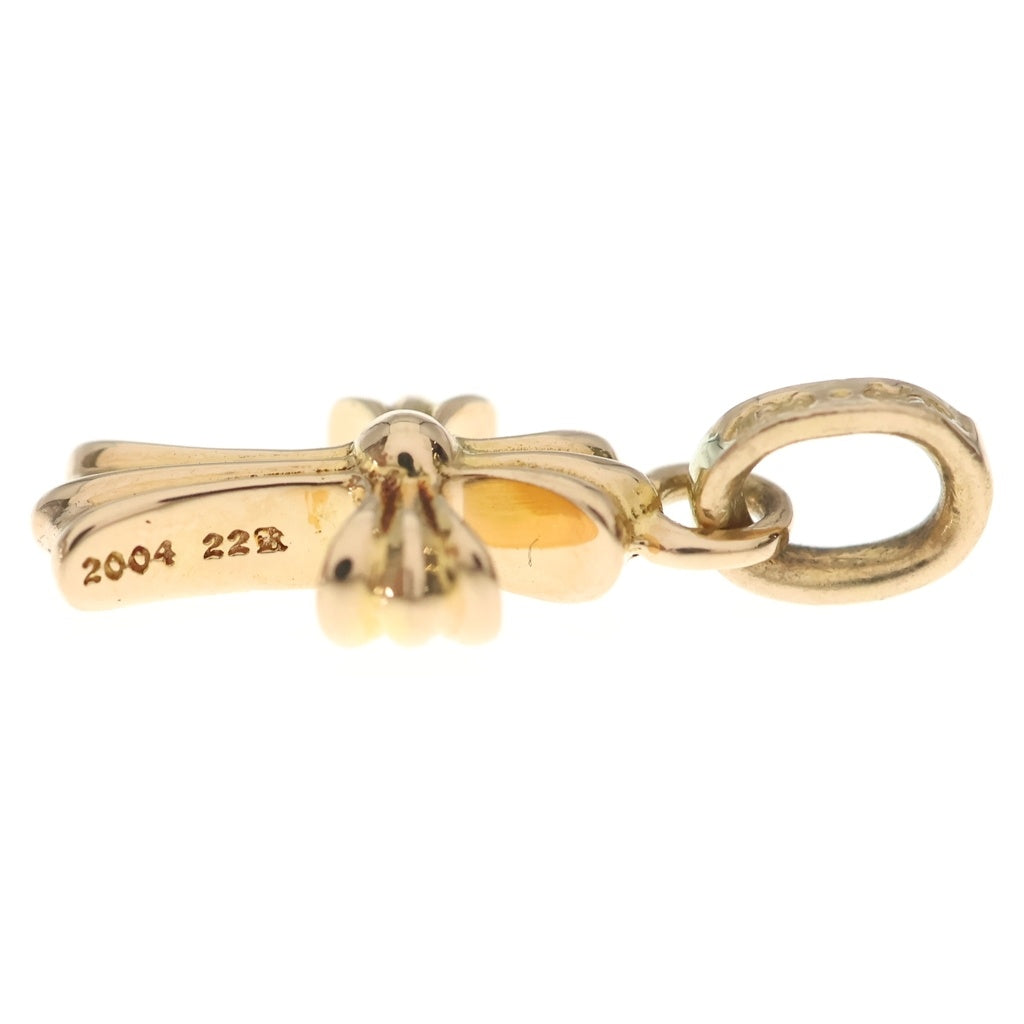 CHROME HEARTS(クロムハーツ) 22K CRS BBYFAT P SAP P ベイビーファット PAVEピンクサファイア チャーム ゴールドネックレストップ