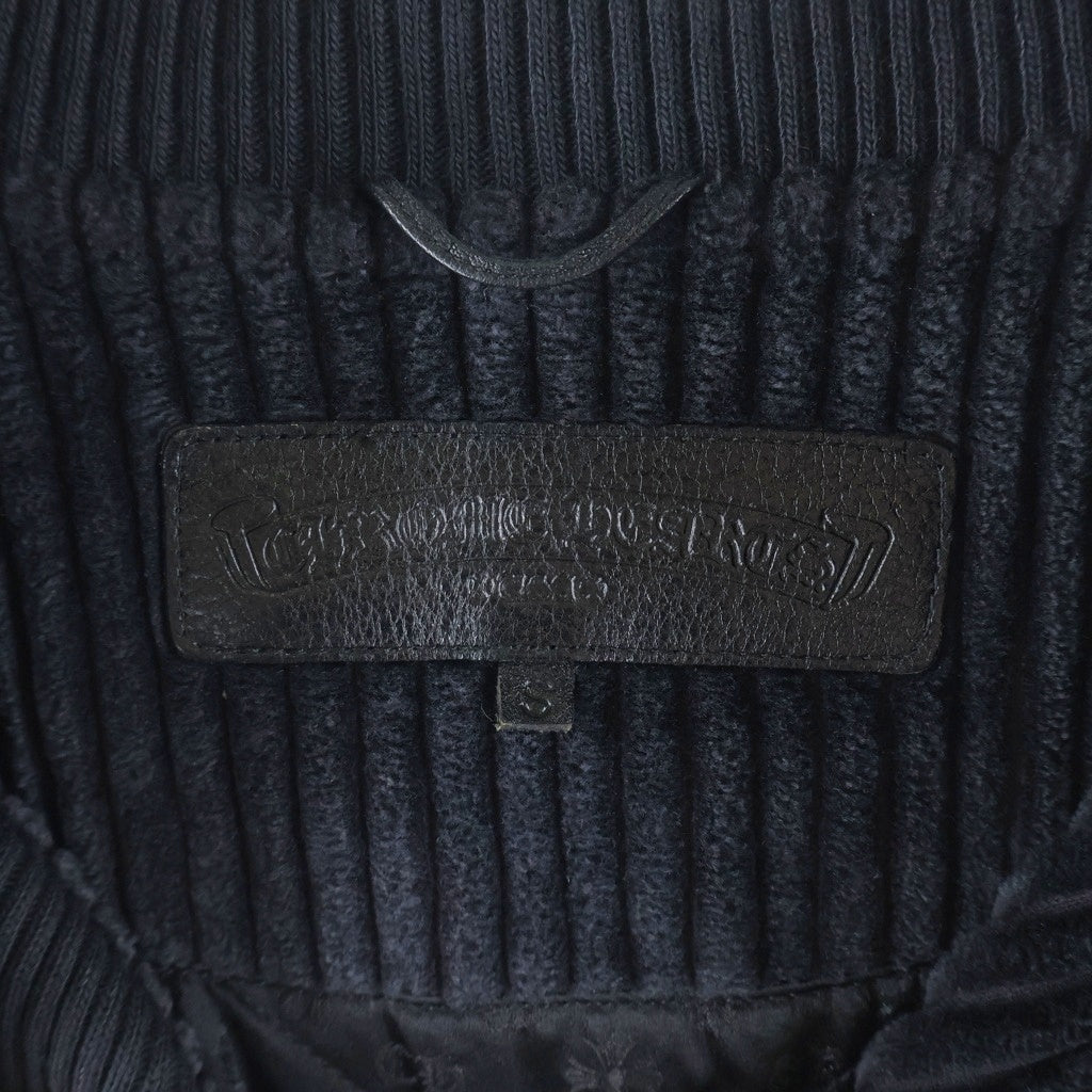 CHROME HEARTS(クロムハーツ) ×MATTY BOY PPO LETTERMAN マッティボーイ レターマン CHマルチレザーパッチコーデュロイレザースリーブブルゾン ブラック/レッド