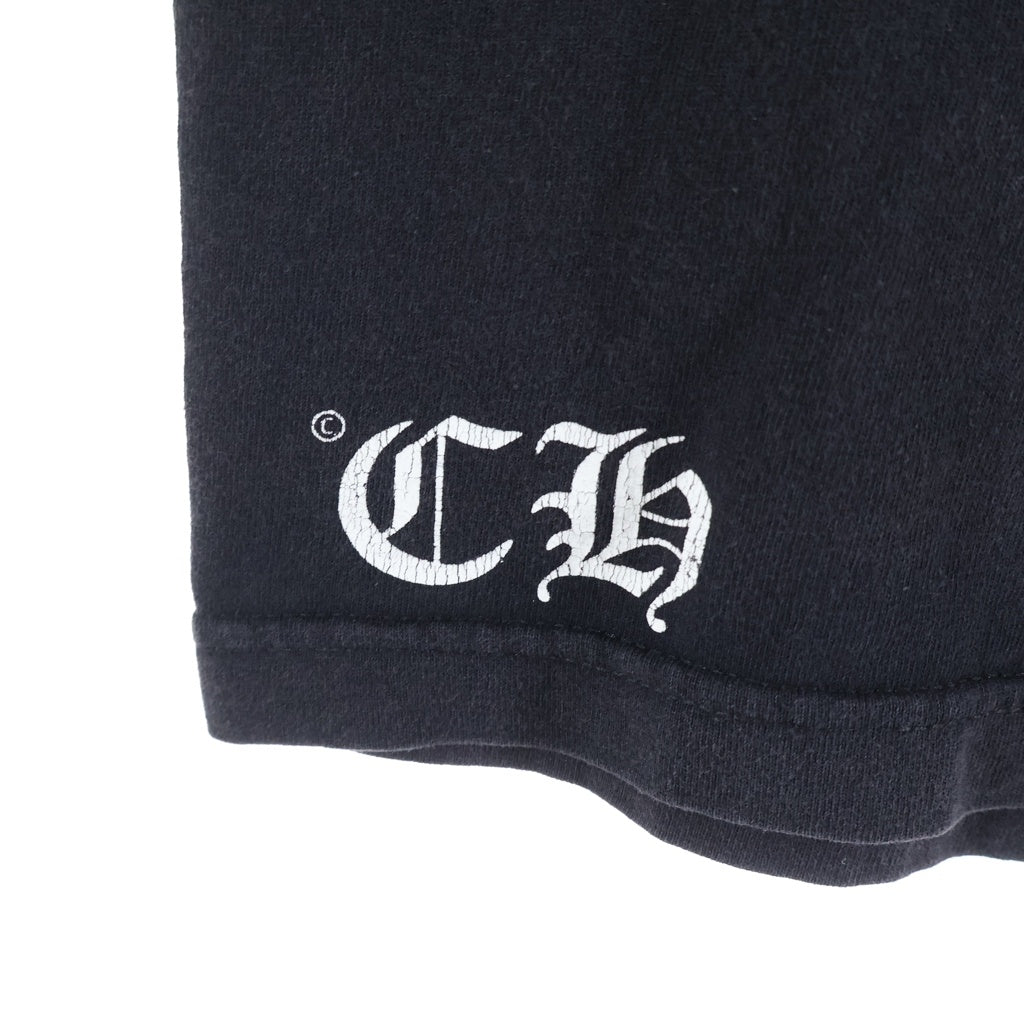 CHROME HEARTS(クロムハーツ) OLD CHプラス バックホースシュープリント 半袖Tシャツ カットソー ブラック