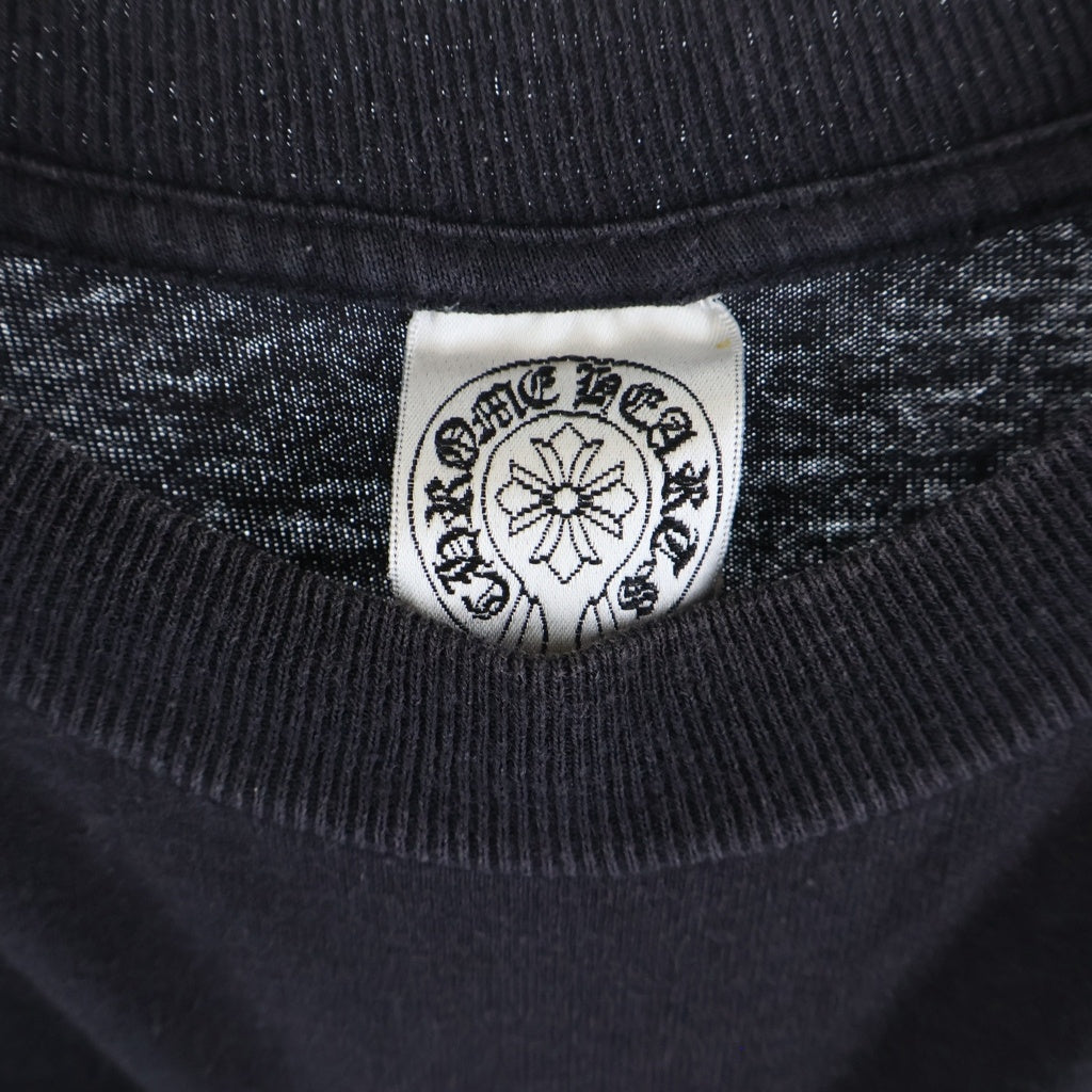 CHROME HEARTS(クロムハーツ) OLD CHプラス バックホースシュープリント 半袖Tシャツ カットソー ブラック
