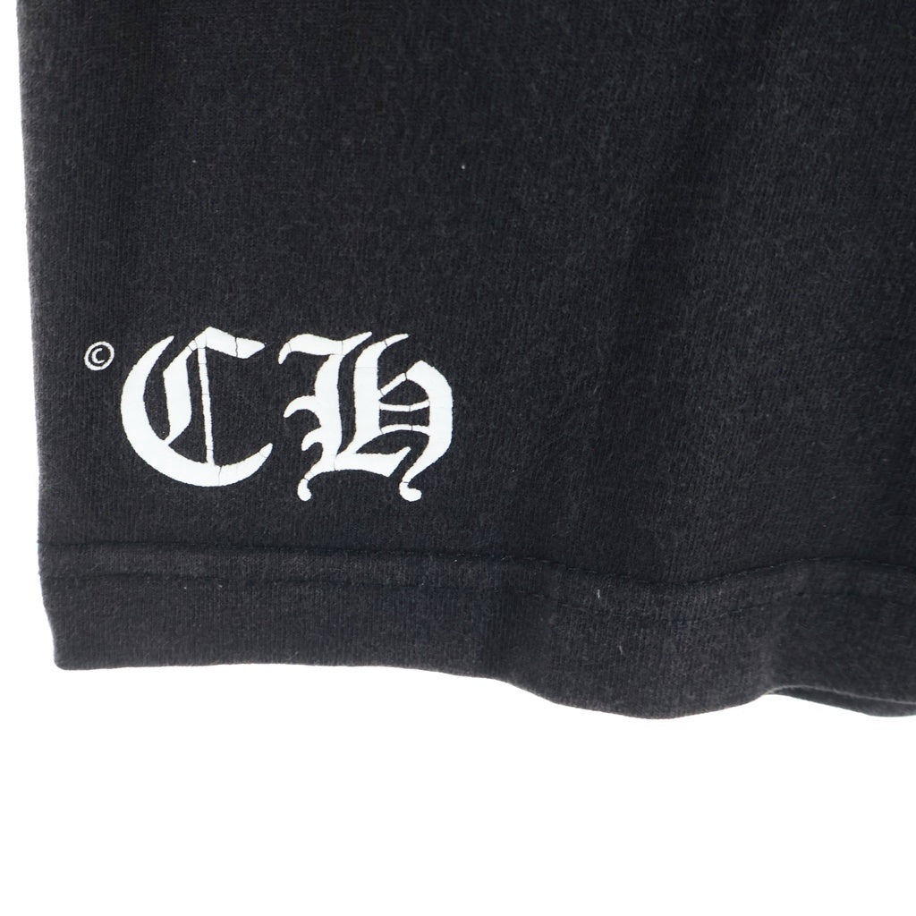 CHROME HEARTS(クロムハーツ) OLD CHプラス バックホースシュープリント 半袖Tシャツ カットソー ブラック