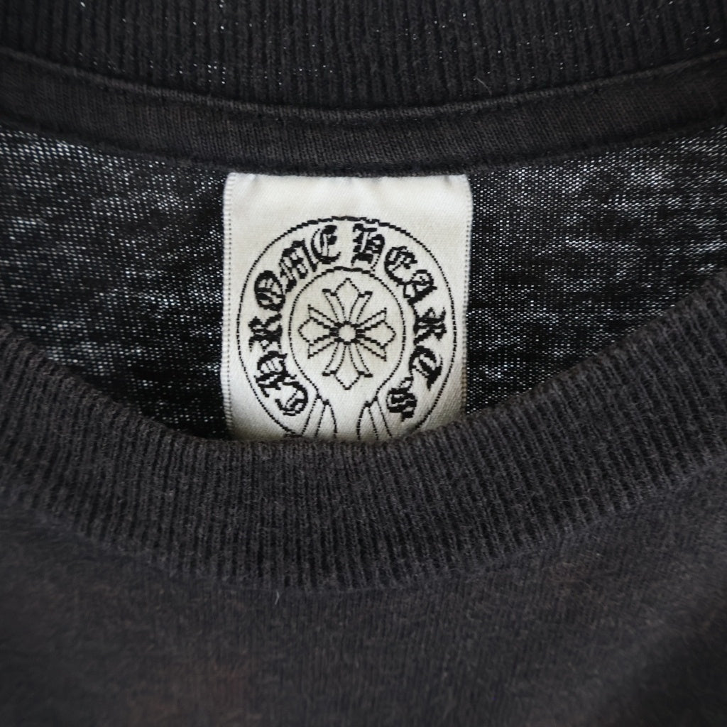 CHROME HEARTS(クロムハーツ) OLD CHプラス バックホースシュープリント 半袖Tシャツ カットソー ブラック
