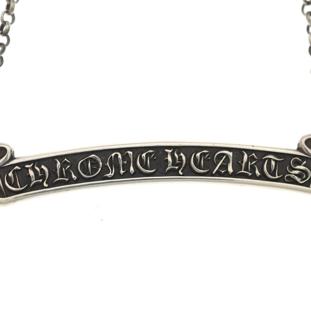 CHROME HEARTS(クロムハーツ) NKLC CHAIN LABEL ロールチェーンシルバーネックレス シルバー
