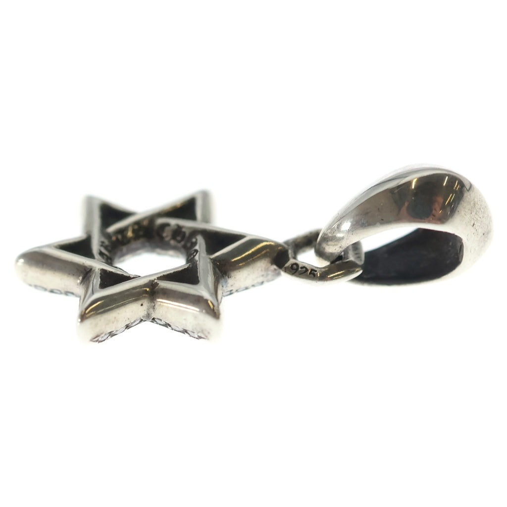 CHROME HEARTS(クロムハーツ) STAR OF DAVID CHARM P D スターオブダビデチャーム PAVEダイヤ シルバーネックレストップ
