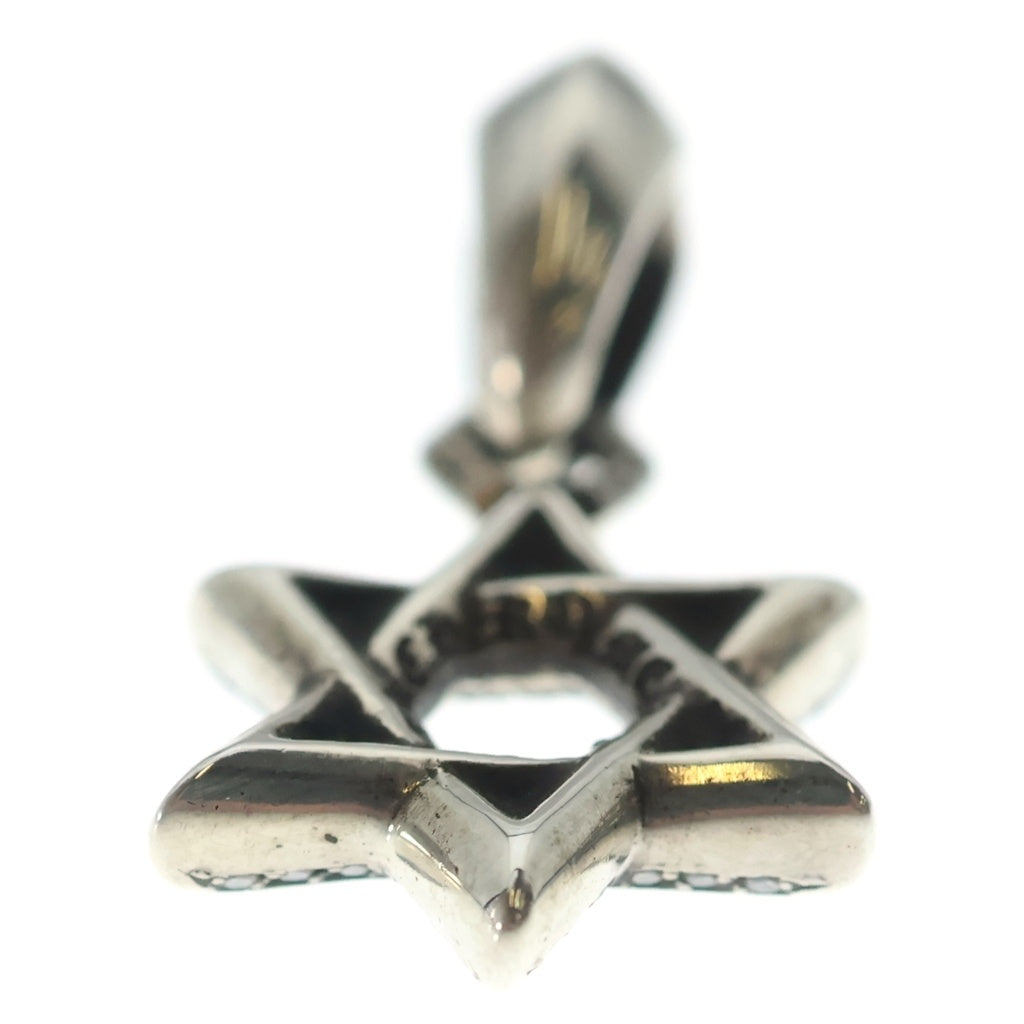 CHROME HEARTS(クロムハーツ) STAR OF DAVID CHARM P D スターオブダビデチャーム PAVEダイヤ シルバーネックレストップ