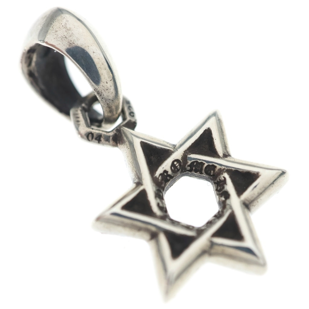 CHROME HEARTS(クロムハーツ) STAR OF DAVID CHARM P D スターオブダビデチャーム PAVEダイヤ シルバーネックレストップ