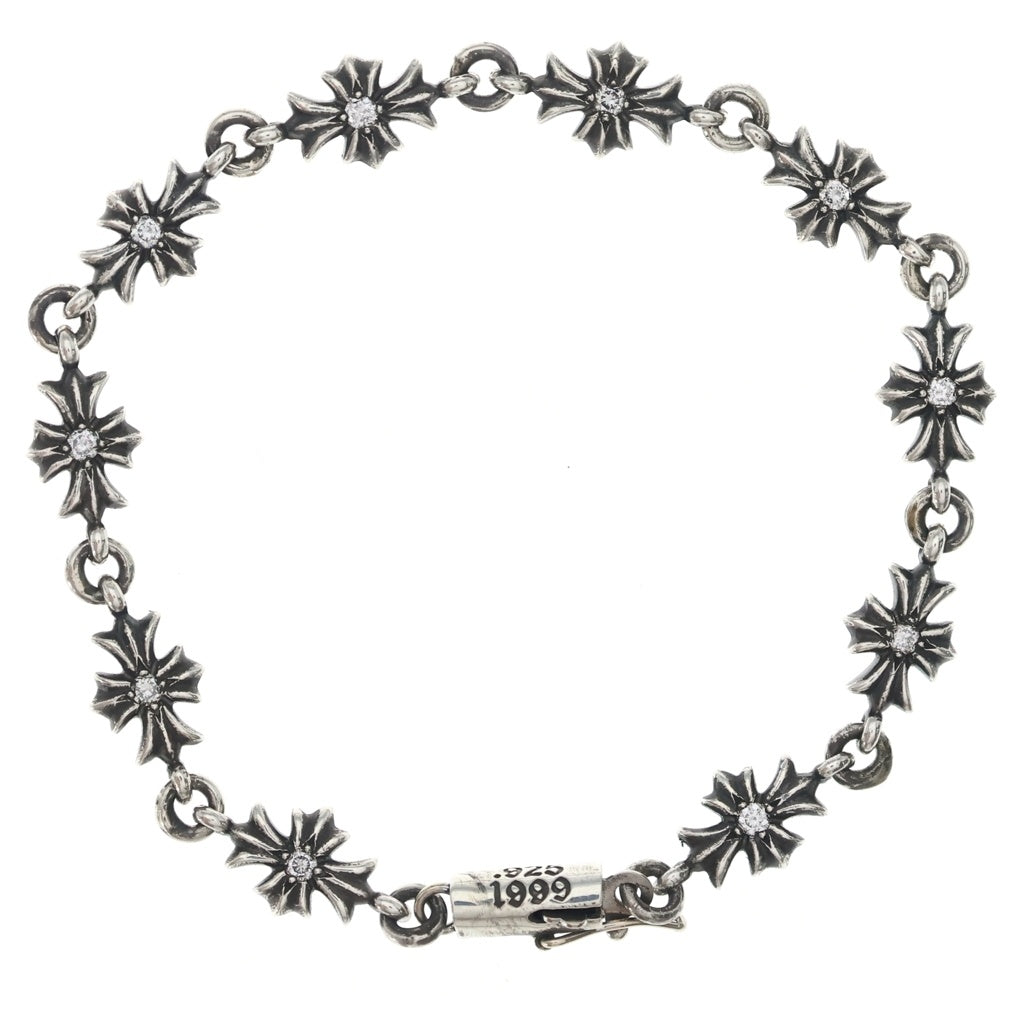 CHROME HEARTS(クロムハーツ) TNY E CH PLS P DIA タイニーECHプラス PAVEダイヤシルバーブレスレット