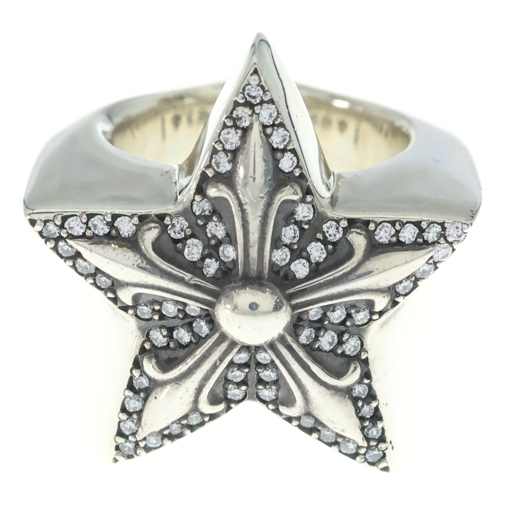 CHROME HEARTS(クロムハーツ) STR LRG P D ラージスター PAVEダイヤ シルバーリング