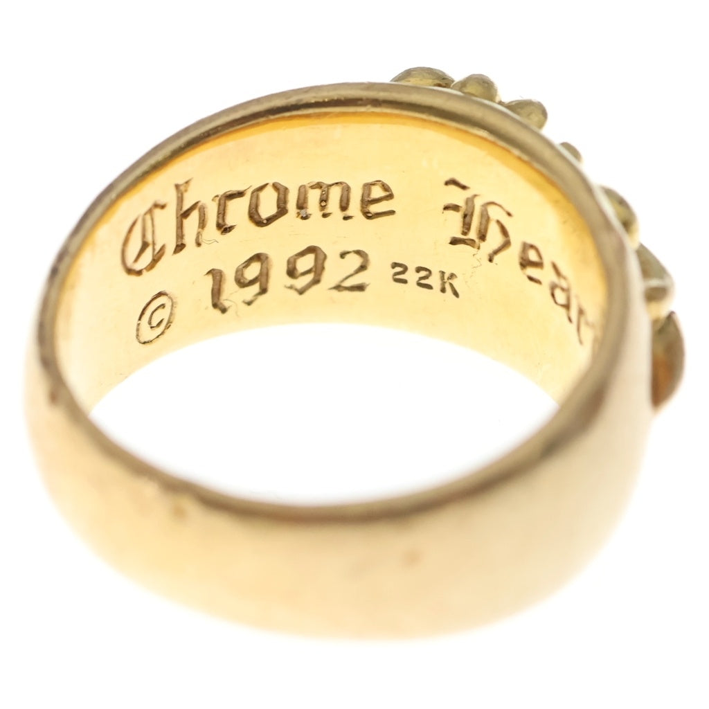 CHROME HEARTS(クロムハーツ) 22K FLRL CRS P D 22K フローラルクロス PAVEダイヤ ゴールドリング