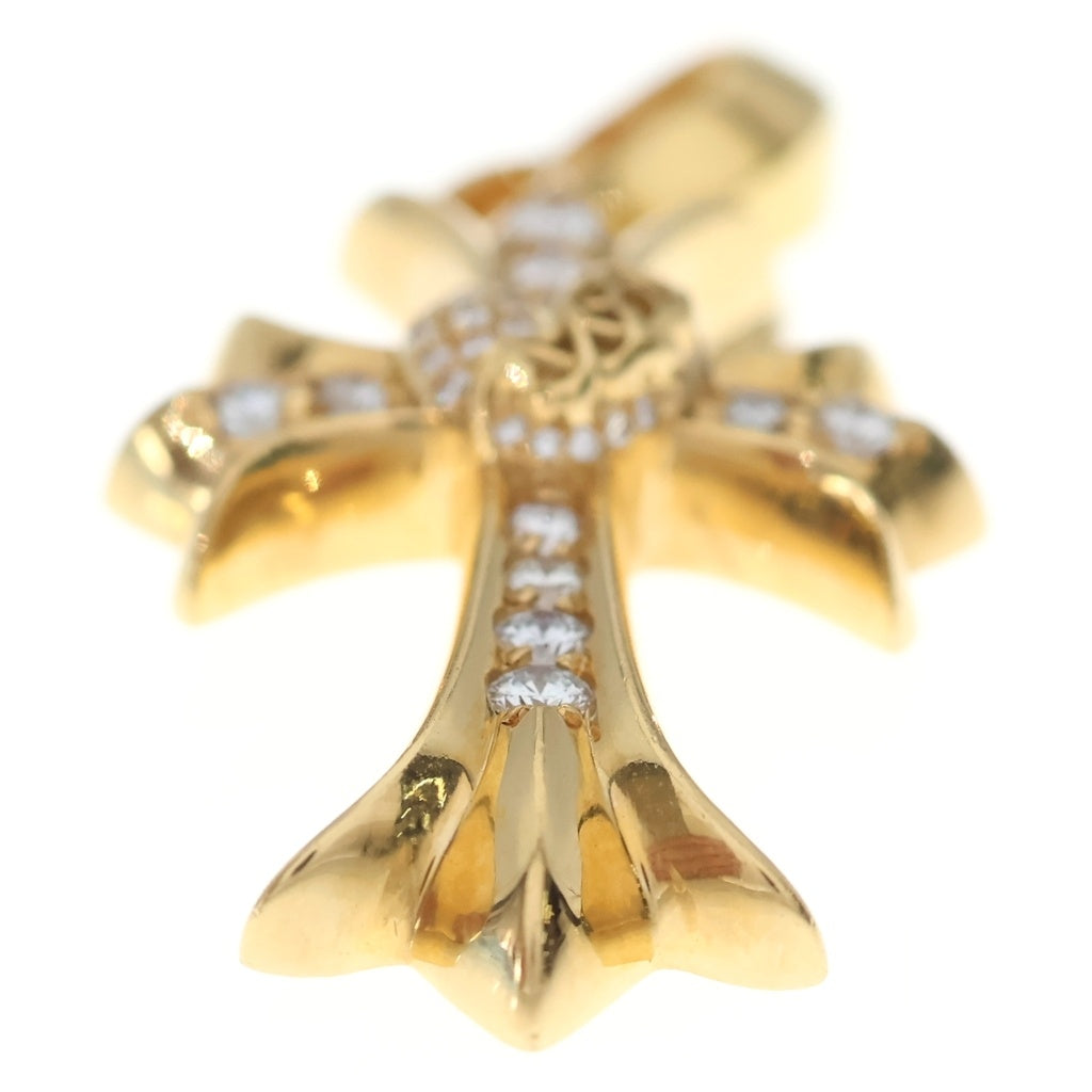CHROME HEARTS(クロムハーツ) 22K CH CRS HRT P DIA W BALE スモールCHクロスハート PAVEダイヤ ゴールドネックレストップ