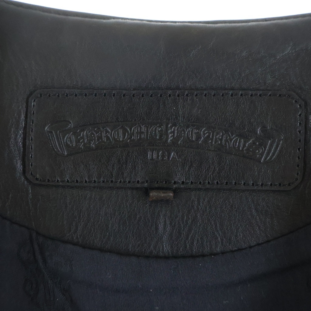 CHROME HEARTS(クロムハーツ) 6BTN ZIP FRNT VEST 6ボタンダガージップレザーベスト