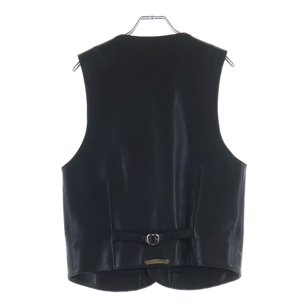 CHROME HEARTS(クロムハーツ) 5BTN VEST 5ボタンレザーベスト ブラック
