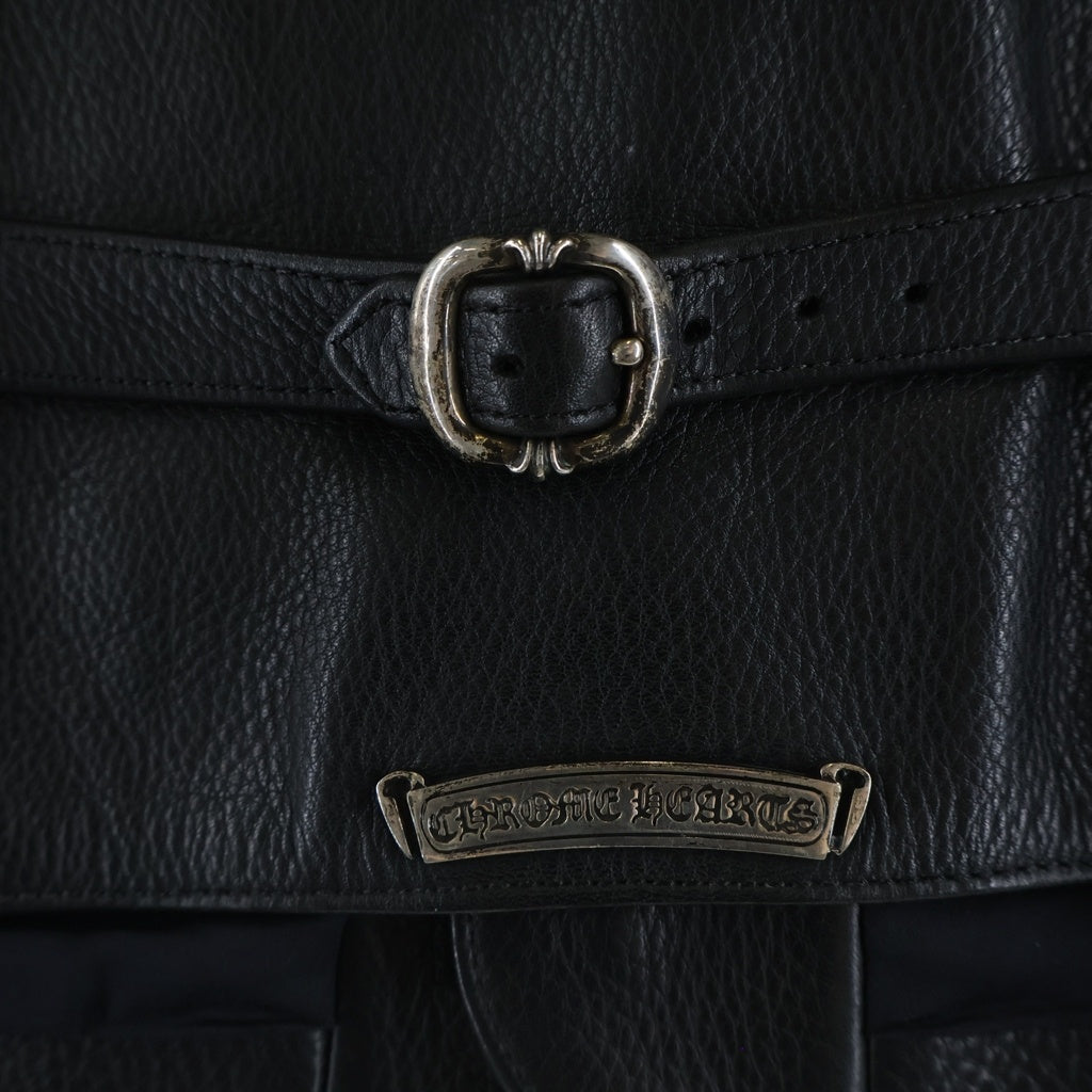 CHROME HEARTS(クロムハーツ) 5BTN VEST 5ボタンレザーベスト ブラック