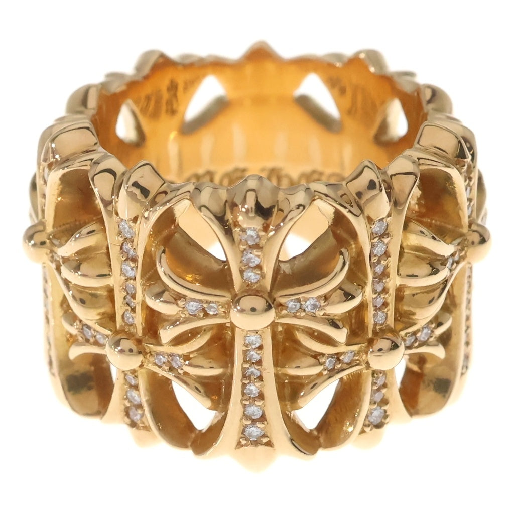 CHROME HEARTS(クロムハーツ) 22K CEMETERY セメタリークロス PAVEダイヤゴールドリング