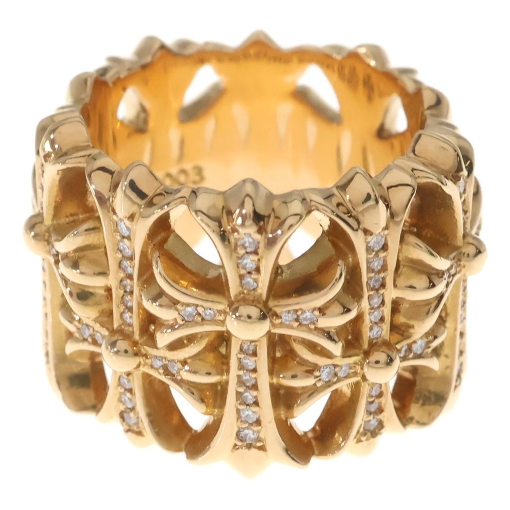 CHROME HEARTS(クロムハーツ) 22K CEMETERY セメタリークロス PAVEダイヤゴールドリング