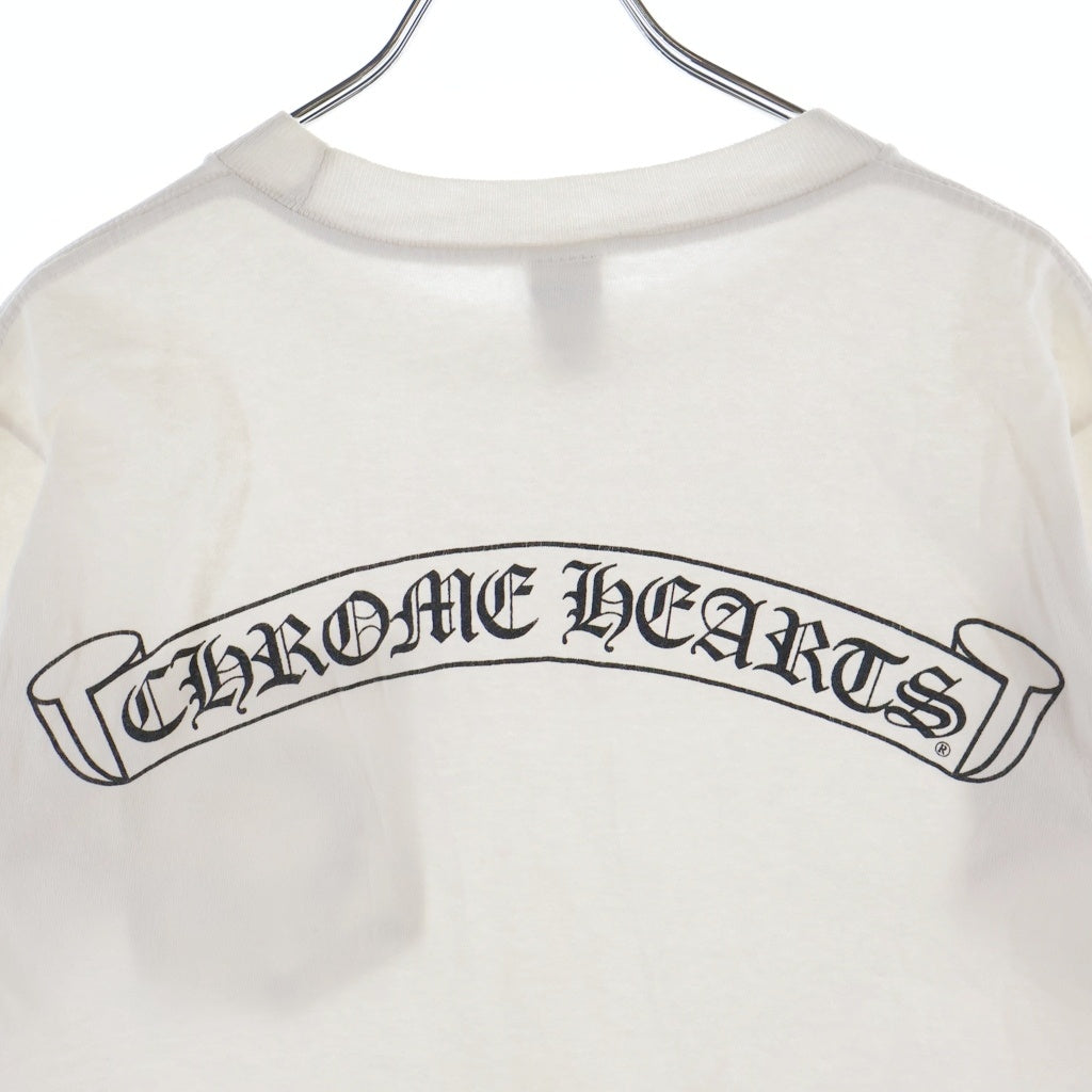 CHROME HEARTS(クロムハーツ) OLD Back Scroll Label Logo Tee バックスクロールラベルロゴ クルーネック半袖Tシャツカットソー ホワイト