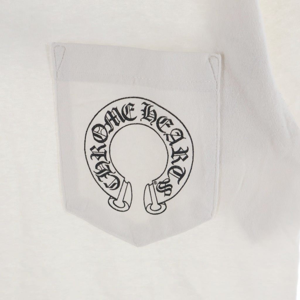 CHROME HEARTS(クロムハーツ) OLD Back Scroll Label Logo Tee バックスクロールラベルロゴ クルーネック半袖Tシャツカットソー ホワイト