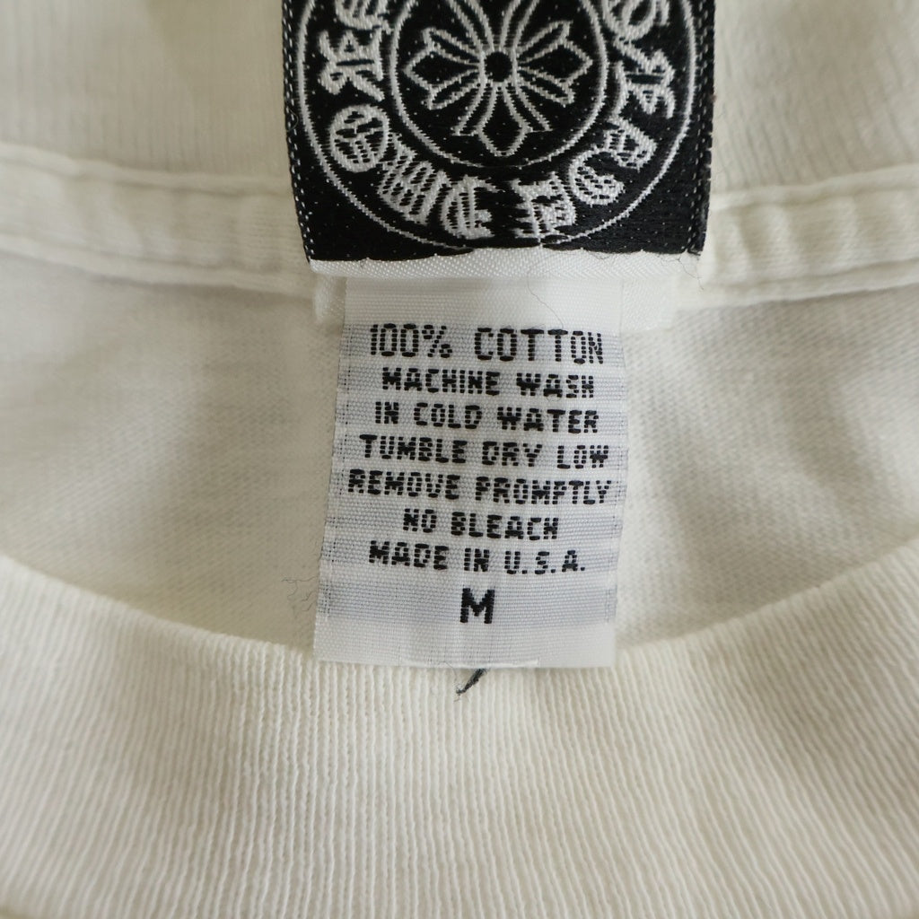CHROME HEARTS(クロムハーツ) OLD オールド袖フローラル ホースシュープリント 長袖Tシャツカットソー ブラック/ホワイト