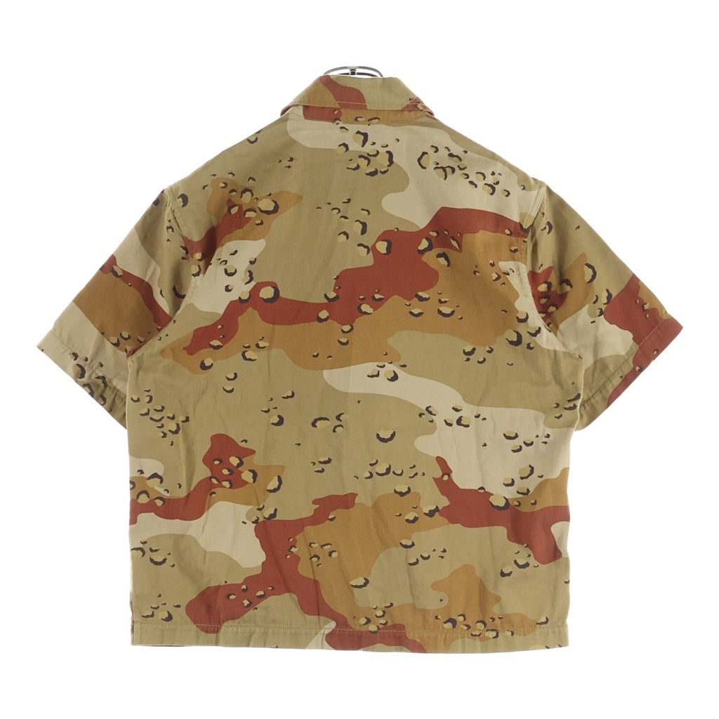 CHROME HEARTS(クロムハーツ) SEX RECORDS SHORT SLEEVE SHIRT CAMO Matty Boyクロスボールボタンカモフラ半袖シャツ ベージュ ‐
