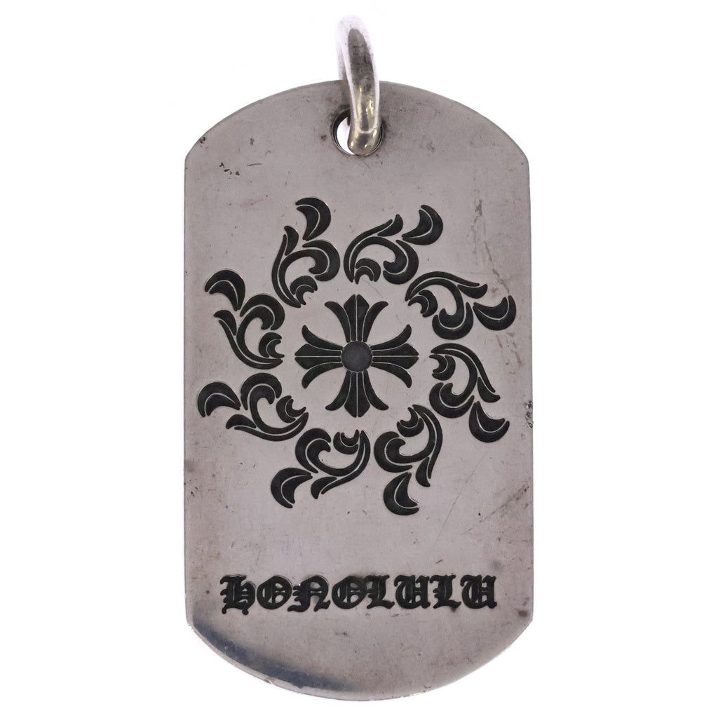 CHROME HEARTS(クロムハーツ) D TAG LRG LTD ホノルル限定 ラージドッグタグ ネックレストップ シルバー ‐
