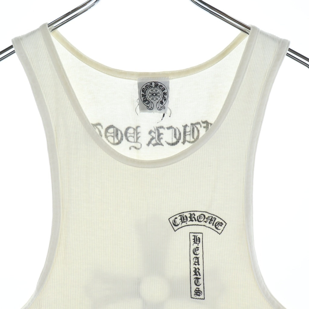 CHROME HEARTS(クロムハーツ) RIB TANK 英字プリントタンクトップ ホワイト ‐