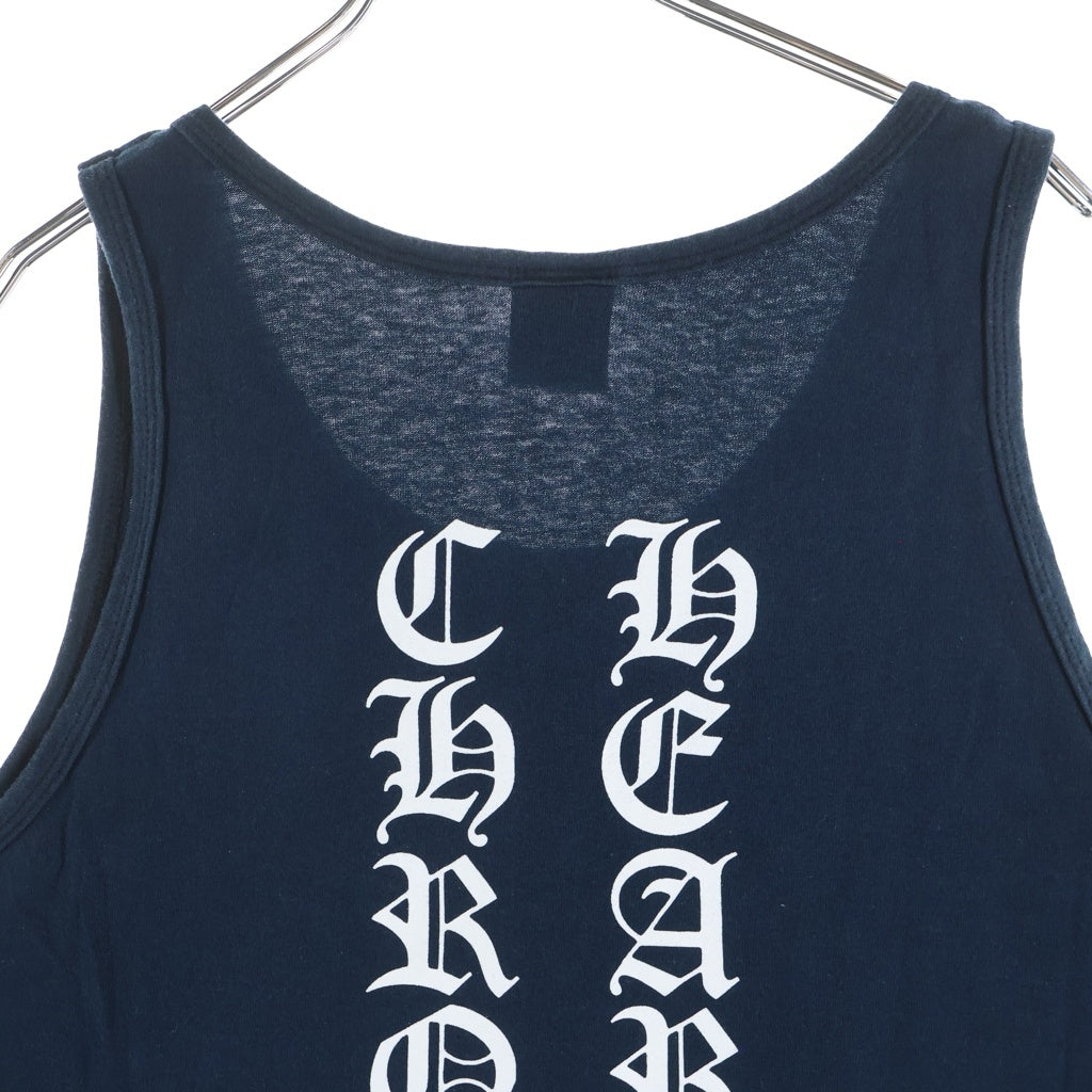 CHROME HEARTS(クロムハーツ) OLD オールド 英字ロゴプリント タンクトップ カットソー ネイビー ‐