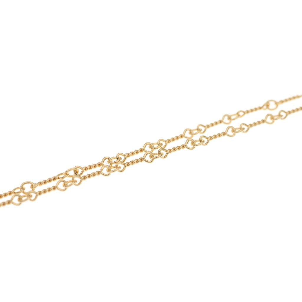 CHROME HEARTS(クロムハーツ) 22K NECKCHAIN T24 ツイストチェーン24inch ゴールドネックレス ‐